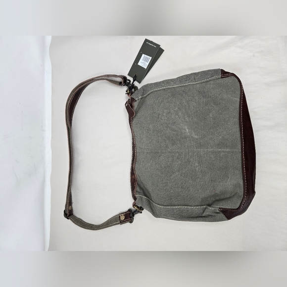 Myra Lugini Shoulder Bag Rixh Canvas & Leather Trim Adj. Strap Rustic Cowgirl - Picture 5 of 15